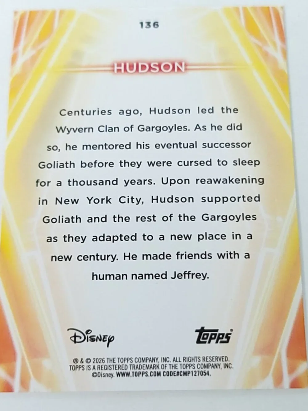 Hudson Topps 2026 Disney Neon Holo Parallel Refractor Limited 024/199 - Picture 4 of 4